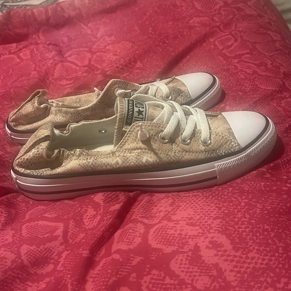 Snake skin pattern Converse low tops. - Picture 2 of 4